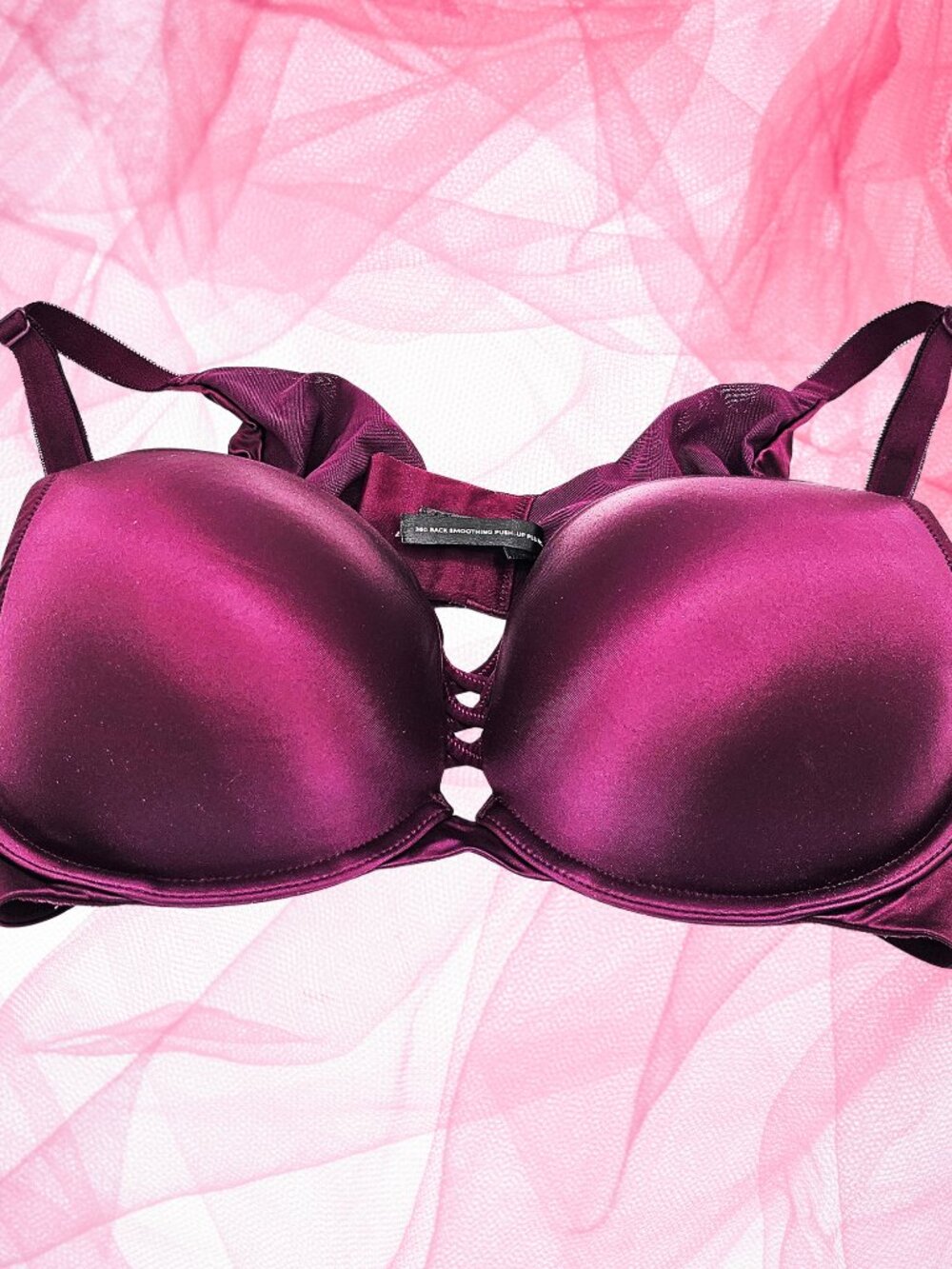 Torrid Curve 40C Wine 360 Back Smoothing Push Up Plunge Bra